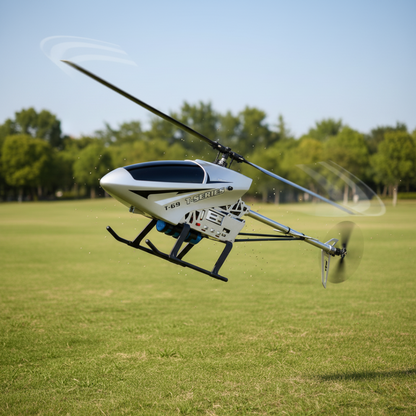 Hélicoptère Télécommandé Gris Grande Taille 80 cm – RC Durable 3,5 Canaux avec Lumières LED, Jouet Drone Électrique pour Enfants et Adultes