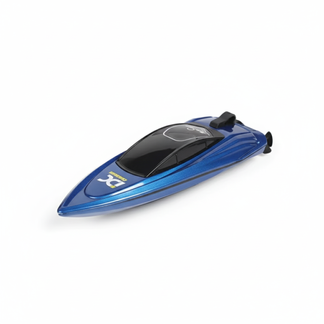 Mini Bateau Télécommandé Bleu avec LED – Haute Vitesse 5 km/h | Jouet Été Piscine Enfant