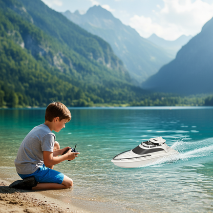 Bateau Télécommandé Haute Vitesse 2.4G – Double Moteur Étanche | Jouet Électrique