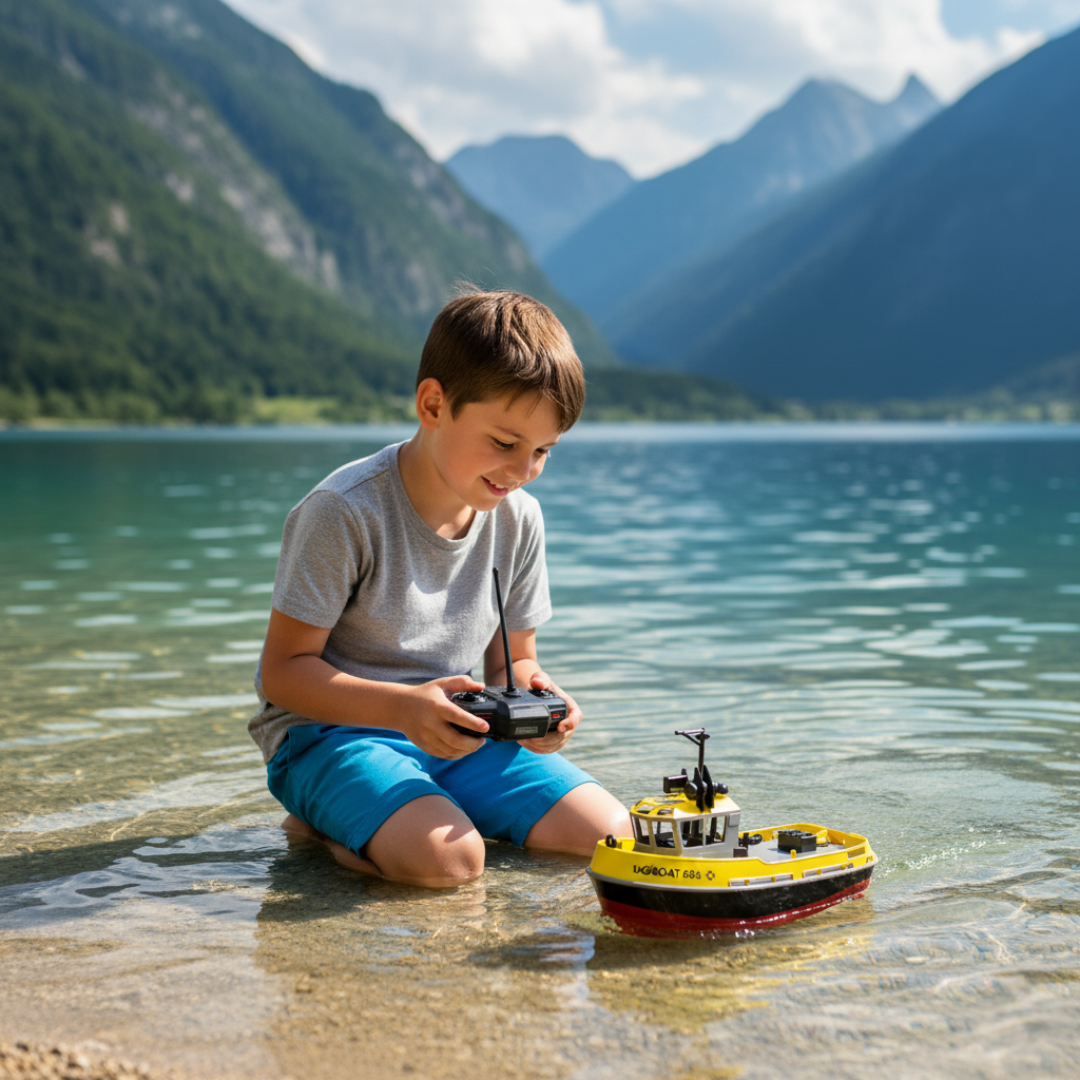 Bateau Télécommandé TUGBOAT 686 – Double Moteur, Échelle 1:72