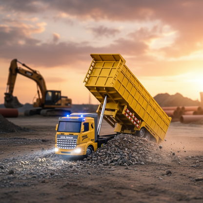 Camion Télécommandé RC 1:48 – Benne Basculante Électrique avec Télécommande et Batterie Rechargeable