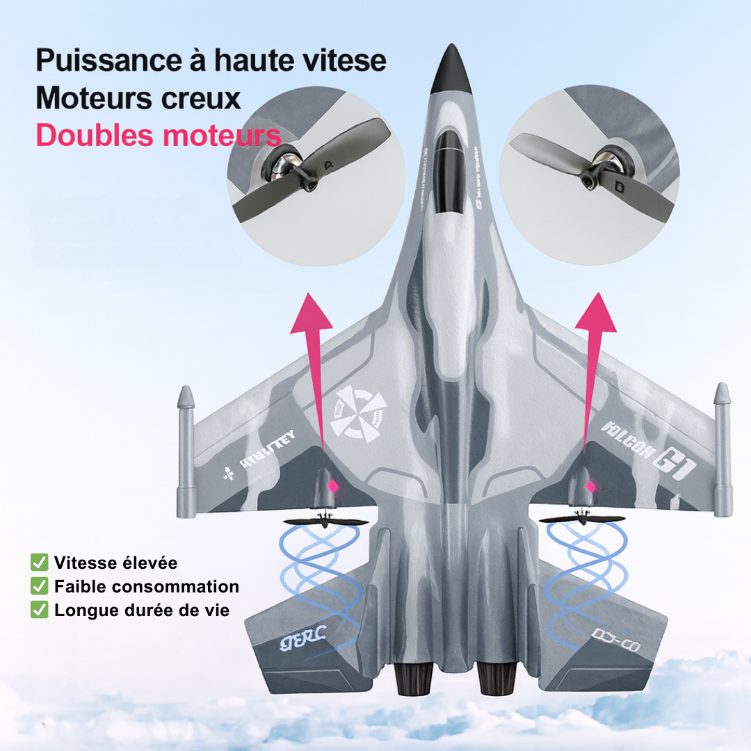 Avion Télécommandé G1 – Drone Planeur 3 Canaux pour Débutants & Pros
