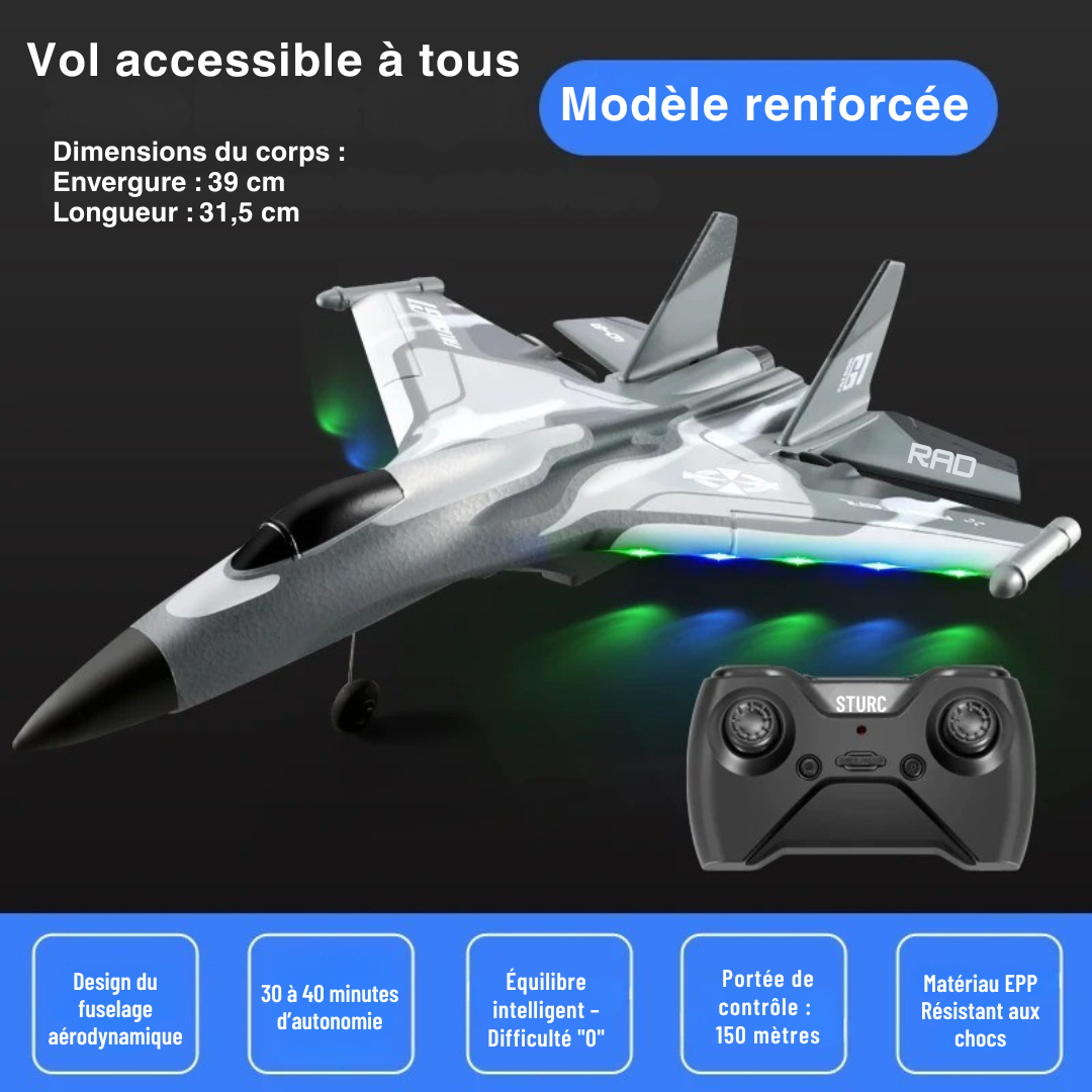 Avion Télécommandé G1 – Drone Planeur 3 Canaux pour Débutants & Pros
