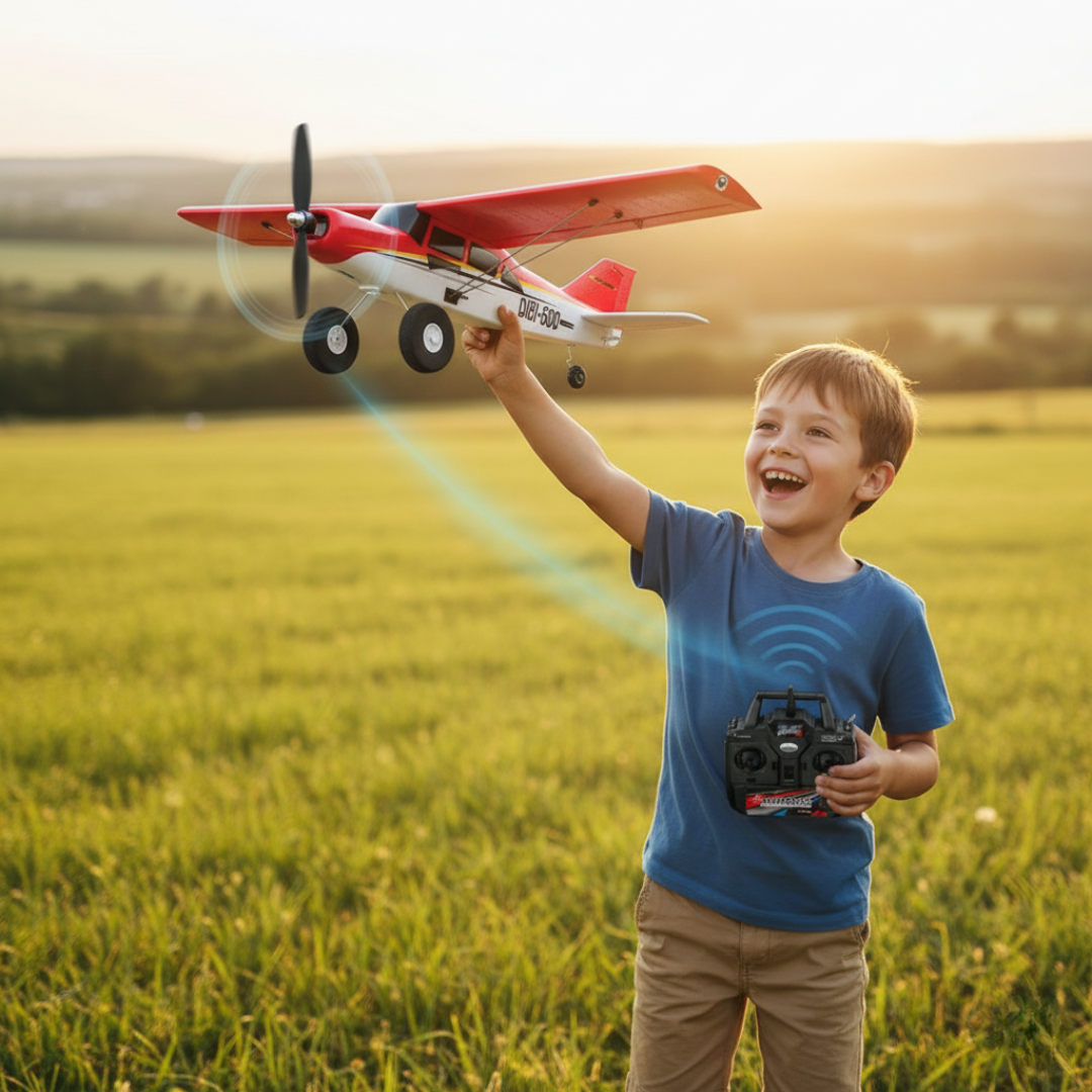 Avion Télécommandé Rouge 4CH en Mousse EPP Ultra Résistante