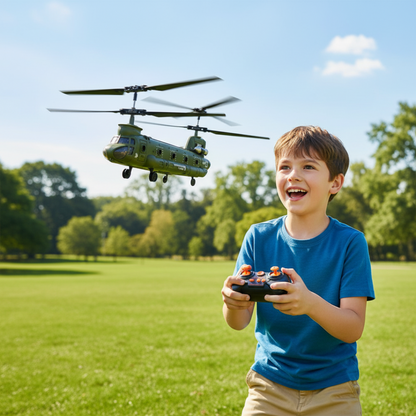 Hélicoptère Télécommandé de Combat – Double Hélice, Vol Intérieur, Facile à Piloter
