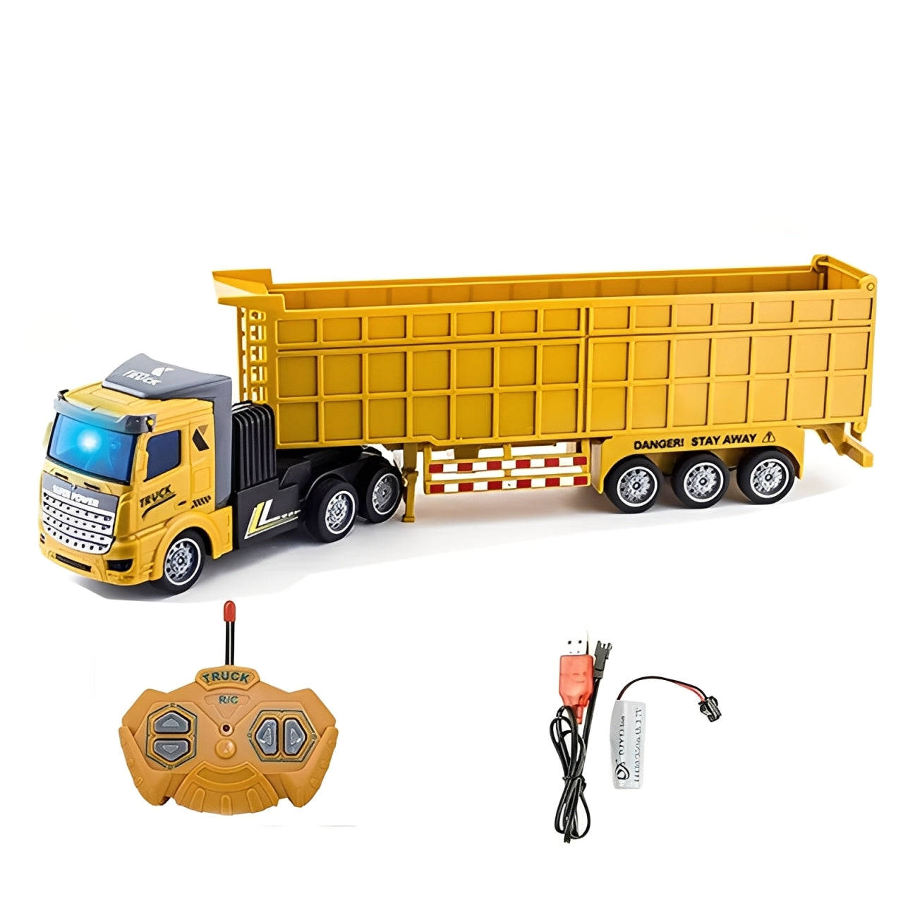 Camion Télécommandé RC 1:48 – Benne Basculante Électrique avec Télécommande et Batterie Rechargeable