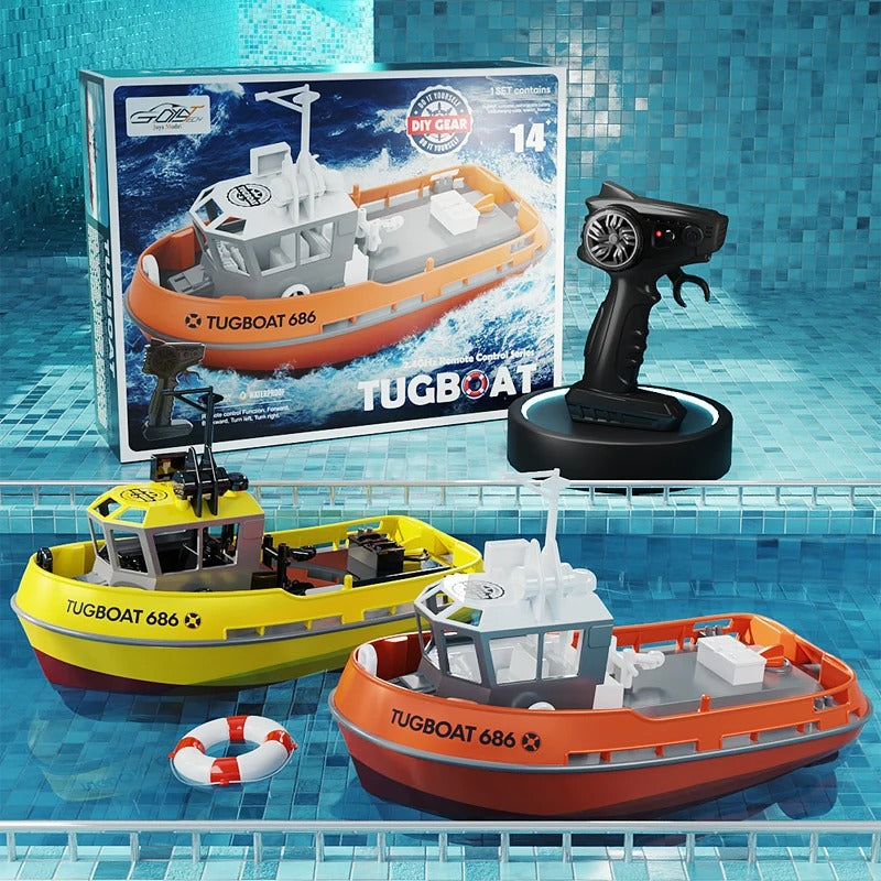 Bateau Télécommandé TUGBOAT 686 – Double Moteur, Échelle 1:72