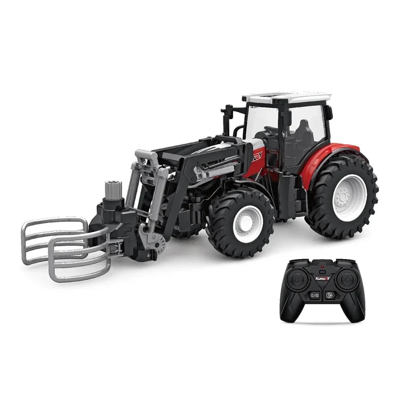 Tracteur Agricole Télécommandé 1:24 avec Lumières – Jouet RC Éducatif pour Enfants